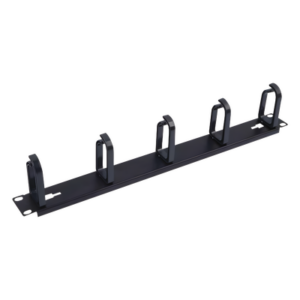 LINKEDPRO BY EPCOM LP-CM-01 – Organizador de Cables / 5 Anillos Removibles / 1U / 19" / Montaje Vertical u Horizontal / Acero con Ganchos ABS / Espaciado 4"