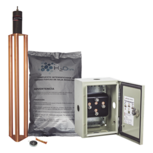 TOTAL GROUND TG-70K – Kit de puesta a tierra / 70 A / Electrodo + Filtro + Acoplador 1500 A / Gabinete NEMA 4 / 20x30x12 cm (7.9x11.8x4.7 in)