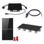 HOYMILES HMS2000KIT1 – Kit Solar Interconexión / 2kW / 220Vca / 4 Módulos 645W / Microinversores / Montaje Incluido