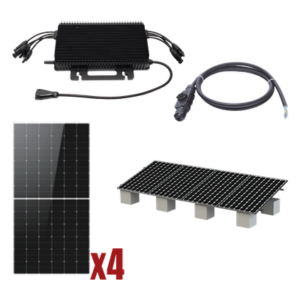 HOYMILES HMS2000KIT1 – Kit Solar Interconexión / 2kW / 220Vca / 4 Módulos 645W / Microinversores / Montaje Incluido