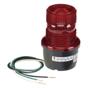 FEDERAL SIGNAL INDUSTRIAL LP3-PL-120-R – Luz de advertencia LED / 120 Vca / 24 Vcd / IP66 / IP69K / Perfil bajo / -30°F a 150°F / Montaje en tubo / Rojo