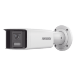 HIKVISION DS-2CD2T47G2P-LSU/SL(C) – Cámara Bala IP Panorámica / 4 Megapixel / Dual Lente 2.8 mm / 180° / Color 24/7 / Luz Blanca 40 m (131.2 ft) / WDR 130 dB / IP67 / PoE / AcuSense