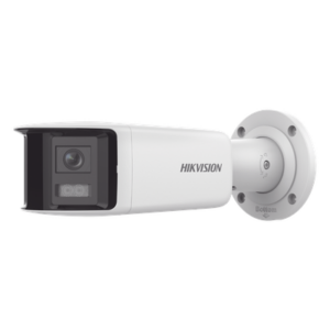 HIKVISION DS-2CD2T47G2P-LSU/SL(C) – Cámara Bala IP Panorámica / 4 Megapixel / Dual Lente 2.8 mm / 180° / Color 24/7 / Luz Blanca 40 m (131.2 ft) / WDR 130 dB / IP67 / PoE / AcuSense