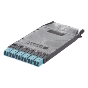 PANDUIT FHSXN-12-10N – Cassette de Fibra Óptica / 6 Puertos LC Duplex / 12 Fibras OM3 / Alta Densidad / Color Azul