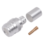 RF INDUSTRIES,LTD RFN-1028-SI – Conector Coaxial N Hembra / Anillo Plegable / 50 Ohmios / Cables LMR-400, RG8/U / Contacto Oro 24k / Aislamiento Teflón