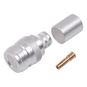 RF INDUSTRIES,LTD RFN-1028-SI – Conector Coaxial N Hembra / Anillo Plegable / 50 Ohmios / Cables LMR-400, RG8/U / Contacto Oro 24k / Aislamiento Teflón