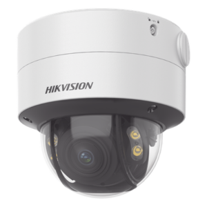HIKVISION DS-2CD2747G2-LZS(C) – Domo IP / 4 MP / Color 24/7 / Lente Varifocal 3.6-9 mm / Luz Blanca 40 m (131 pies) / WDR 130 dB / IP67 / IK10 / AcuSense / MicroSD 512 GB