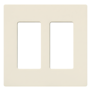 LUTRON ELECTRONICS SC2BI – Tapa de Pared 2 Espacios / Diseño Screwless / Acabado Satinado / Color Biscuit