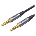 UGREEN 20782 – Cable Audio Estéreo / Conector 3.5 mm / TRRS 4 Polos / Doble Blindaje / Nylon Trenzado / 2 m (6.6 ft)