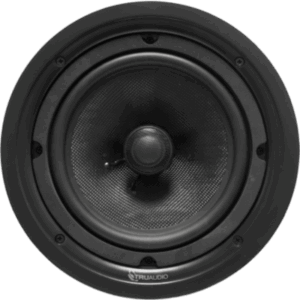 TRUAUDIO PG-8 – Serie Phantom TruAudio / Altavoz Empotrable en Techo / 2 Vías / Woofer de Fibra de Vidrio / Tweeter Pivotante de Titanio/ Rejilla Ghost sin Marco / Clasificación de Humedad / Quick Connect
