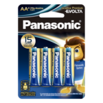 PANASONIC LR6EGL/4B – Batería Alcalina AA / 1.5 VCC / Química Zn/MnO2 / Rango -20°C a 50°C / Paquete 4 Unidades