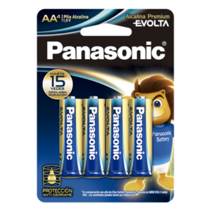 PANASONIC LR6EGL/4B – Batería Alcalina AA / 1.5 VCC / Química Zn/MnO2 / Rango -20°C a 50°C / Paquete 4 Unidades