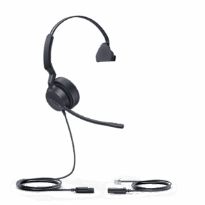 YEALINK YHS36-E2-MONO – Diadema Analógica / Conexión QD a RJ9 / Micrófono Antiruido / Audio HD de Banda Ancha / ActiveProtection / Brazo 300°