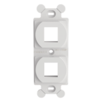 PANDUIT NK2106MFWH – Marco de Módulo Dúplex / 2 Puertos Keystone / NEMA 106 / 1.50 x 4.10 x 0.22 in / ABS / Blanco