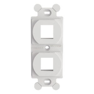 PANDUIT NK2106MFWH – Marco de Módulo Dúplex / 2 Puertos Keystone / NEMA 106 / 1.50 x 4.10 x 0.22 in / ABS / Blanco