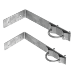 SYSCOM TOWERS SMR-PH – Herrajes de Pared para Mástil / Acero A-36 Galvanizado / Mástil 1-1/4" a 2" / Estructuras hasta 3 m (9.8 ft) / 2 Juegos Tipo L con Abrazaderas U