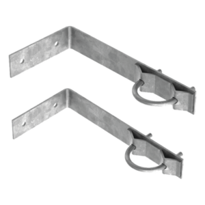SYSCOM TOWERS SMR-PH – Herrajes de Pared para Mástil / Acero A-36 Galvanizado / Mástil 1-1/4" a 2" / Estructuras hasta 3 m (9.8 ft) / 2 Juegos Tipo L con Abrazaderas U
