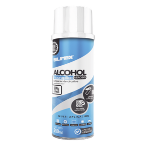 SILIMEX ALCOHOLS – Limpiador en Aerosol / Alcohol Isopropílico / 250 ml / Sin Agitación / Evaporación Rápida / Antipolvo