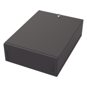 EPCOM INDUSTRIAL GABVID4R3 – Gabinete Metálico para DVR/NVR / Acero Calibre 20 / 525x180x677 mm / Chapa con Llave / Compatible Ventilador 120 mm / Fijación Mesa o Escritorio
