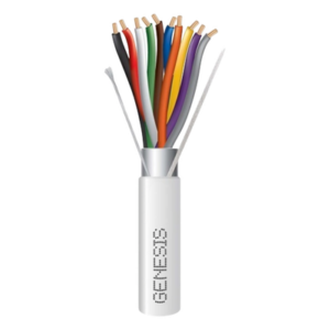 GENESIS 3218-1012 – Cable de Cobre / 10 x 18 AWG / 305 m (1000 ft) / Blindado / Plenum / Blanco / CL3P FPLP CMP FT6 / -20°C a 75°C