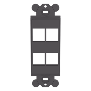 PANDUIT NK4RMFBL – Marco de Módulo Dúplex / 4 Puertos Keystone / Compatible GFCI / Color Negro / 1.5 x 3.5 in