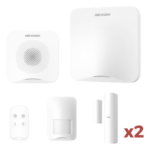 HIKVISION AXHOME-KIT-WIFI – Kit de Alarma Inalámbrica / 16 Zonas / Alcance 1200 m (3937 ft) / Wi-Fi / Sirena 95 dB / PIR 10 m (32.8 ft) / 2 Contactos Magnéticos