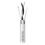 GENESIS 3320-1001 – Cable de Comunicación EIA-485 / 1 Par 22 AWG / Blindado Trenzado / Plenum / 305 m (1000 ft) / Blanco