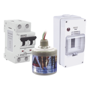 EPCOM POWERLINE PL16ACD – Kit Centro de Carga DC / Supresor 5ns / 800 Vcc 16 A / 2 Polos / Protección Fotovoltaica