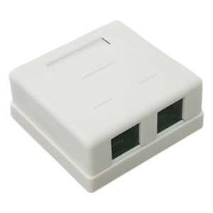 LINKEDPRO BY EPCOM LP-WP-09 – Caja de Pared / 2 Puertos / Cat5e Clase D / RJ11 Telefónico / T568A-B / Superficial