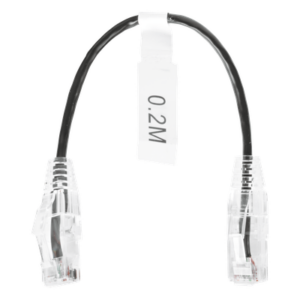 LINKEDPRO BY EPCOM LP-UT6-020-BK28 – Cable de Parcheo Slim UTP / Cat6 / 20 cm (0.66 ft) / 28 AWG / 1 Gbps / RJ45