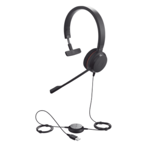 JABRA EVOLVE-20-MONO-UC – Jabra Evolve 20 Mono con conexión USB, micrófono con cancelación de ruido de ultima generación, configuración Plug and Play (4993-829-209)