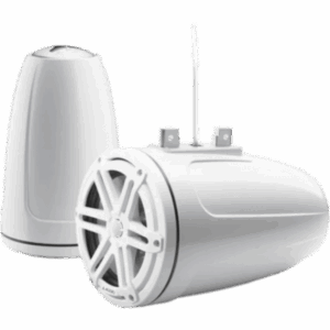 JL AUDIO 10-03269-00 – Bocinas Cerradas para Torre / 7.7" (196 mm) / Coaxial Cerrado / 70 W RMS / 4 Ω / Sensibilidad 90.5 dB / Respuesta 55 Hz-25 kHz / Rejilla Deportiva Blanca / Sin Iluminación LED / Conexión 16 AWG 3 m (10 ft)