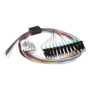 PANDUIT FZTBN1NNNSZM001 – Kit Pigtails Fibra Óptica / 12 Unidades LC Simplex / Multimodo OM4 50/125 / 900 µm / 1 m (3.28 ft) / Identificación por Color