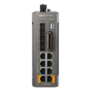 WI-TEK SP5012FML2(V2) – Switch PoE Industrial L2+ / 8 Puertos Gigabit PoE / 4 Puertos SFP 10G / Capacidad 96 Gbps / Presupuesto PoE 240 W / Rango -40 a 75 °C (-40 a 167 °F) / Sin Ventilador