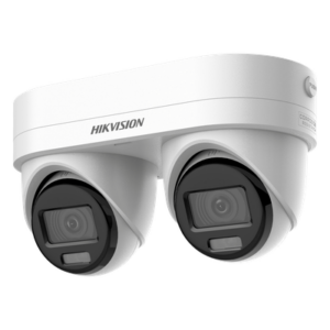 HIKVISION DS-2CD2343G2D-LIZ2UY/SL – Cámara IP Dual Lente / 4 Megapixel por Sensor / WDR 120 dB / IR 10 m (32.8 ft) / IP67 / IK10 / PoE / Audio Bidireccional