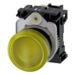 SIEMENS 3SU11026AA301AA0 – Lámpara de Señalización LED / 22 mm / 24V AC/DC / IP69K / NEMA 1-13 / Amarillo / Panel Frontal