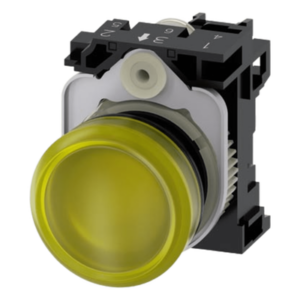 SIEMENS 3SU11026AA301AA0 – Lámpara de Señalización LED / 22 mm / 24V AC/DC / IP69K / NEMA 1-13 / Amarillo / Panel Frontal