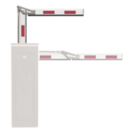 ACCESSPRO XB-ARM-ART-3M – Brazo Articulado para Barrera / 3 m (9.8 ft) / Aluminio Blanco / Reflectivo / Articulación 90° / Control de Acceso Vehicular
