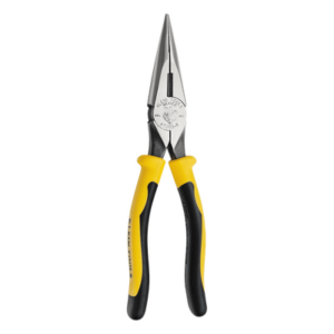KLEIN TOOLS KT203-8 – Pinzas de Punta Cónica con Corte Lateral / 8.37 Pulgadas (213 mm) / Cabeza Delgada 1.05 Pulgadas (27 mm) / Mandíbulas Estriadas / Tope Anti-Deslizante