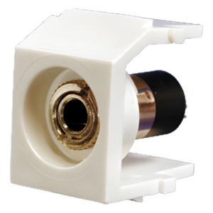PANDUIT NK35MSSIW – Módulo Acoplador Estéreo de 3.5mm (1/8), Tipo Keystone, Para Soldar, Color Blanco Mate