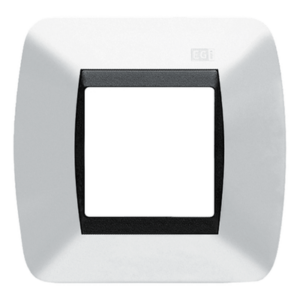 EGI AUDIO SOLUTIONS 1801/BN – Embellecedor Modular / Caja Universal Ø60 mm / 1 Módulo / 88 x 90 x 13.5 mm / Blanco Nieve / 30 g