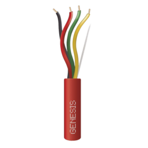GENESIS 4312-1004 – Cable de Alarma y Detección de Incendio / 2 Pares / 16 AWG / Riser / 305 m (1000 ft) / FPLR CL3R FT4 / Resistente a UV