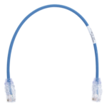 PANDUIT UTP28SP1BU – Cable de Parcheo / Cat6 / 28AWG / Diámetro 3.8mm / UTP / 0.3m (1 Pie) / Azul / LSZH