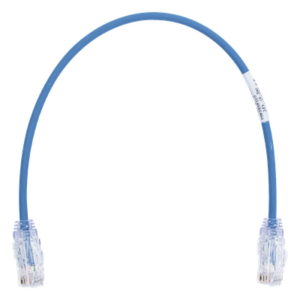 PANDUIT UTP28SP1BU – Cable de Parcheo / Cat6 / 28AWG / Diámetro 3.8mm / UTP / 0.3m (1 Pie) / Azul / LSZH