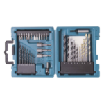 MAKITA D-36980 – Juego de Accesorios Multipropósito / 34 Piezas / Brocas HSS-R, Concreto y Madera / Puntas y Avellanadores / Guías Magnéticas T20, T25, T30