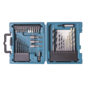 MAKITA D-36980 – Juego de Accesorios Multipropósito / 34 Piezas / Brocas HSS-R, Concreto y Madera / Puntas y Avellanadores / Guías Magnéticas T20, T25, T30
