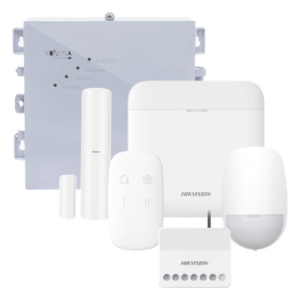HIKVISION DS-PWA48K-SYSNGV2 – Kit de Alarma Inalámbrica / 48 Zonas / Energizador Perimetral 2500 m (8202 ft) / Comunicación 433 MHz / Respaldo de Batería 3 Días / Alimentación 127-220 VCA o Solar 12 VCC