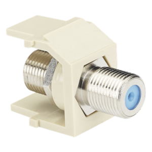 PANDUIT NKFIW – Módulo Acoplador Coaxial Tipo F / Keystone / 75 Ohms / 3.0 GHz / 1.17 x 0.86 pulgadas / Blanco Mate