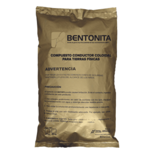 TOTAL GROUND TG-BENTONITA – Bentonita Conductora Coloidal / 20 kg / Alta Conductividad Eléctrica / No Tóxica / No Corrosiva / Densidad 4.23 g/cc / Estable Químicamente