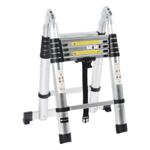 PRECISION PST-H10-002 – Escalera Telescópica / Aluminio / Tipo Tijera / 3.8 m (12.5 ft) / 150 kg / Plegable